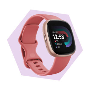 FITBIT Versa 4 Smartwatch Aluminium Elastomer, S/L, Pink Sand/Copper Rose