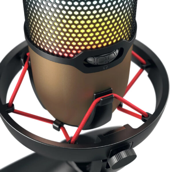 CHERRY UM 9.0 PRO, RGB, USB-Mikrofon, Schwarz/Kupfer – Bild 4